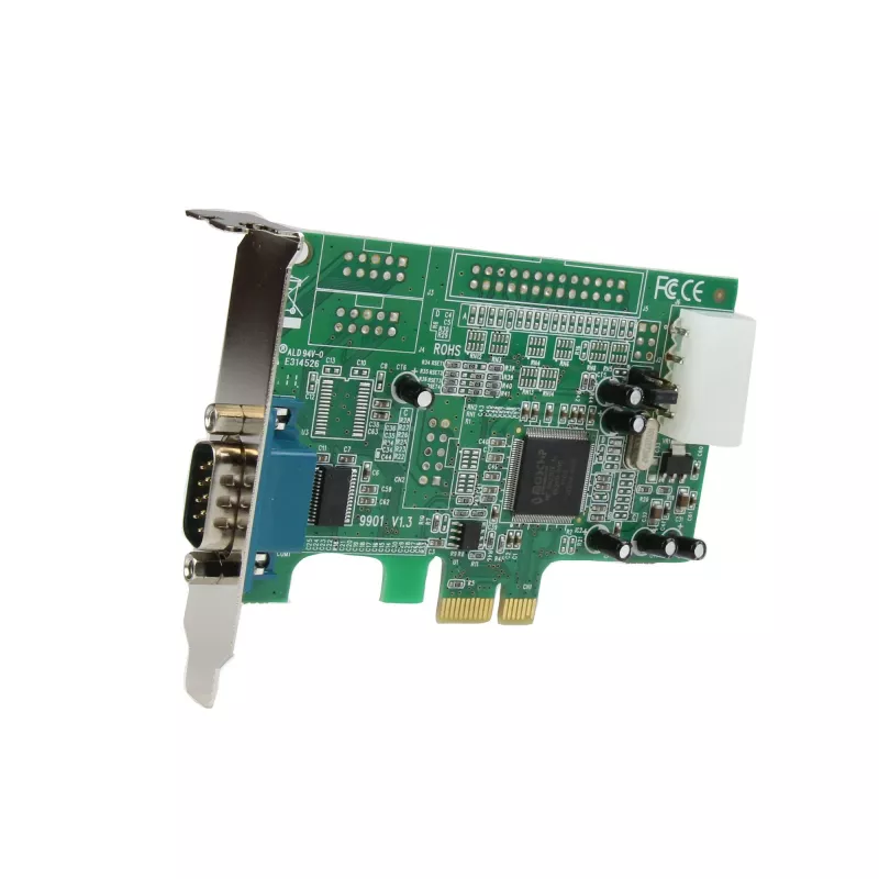 Karta rozszerzeń StarTech.com 1-port PCI Express RS232 - kontroler szeregowy - PCIe na port szeregowy DB9 - 16550 UART - niskoprofilowa - Windows i Linux