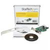 Karta rozszerzeń StarTech.com 1-port PCI Express RS232 - kontroler szeregowy - PCIe na port szeregowy DB9 - 16550 UART - niskoprofilowa - Windows i Linux