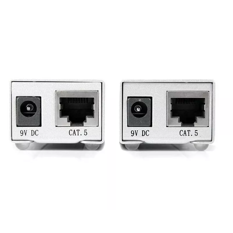 StarTech.com Extender szeregowy RS232 przez Cat5, zasięg 1 km (3300 stóp), Plug & Play, bez oprogramowania, przedłużenie szeregowe DB9 - TAA