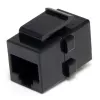 StarTech.com Cat 6 RJ45 Keystone Jack sieciowy Coupler - F/F, Czarny, RJ-45, RJ-45, 90 mm, 125 mm, 2 mm