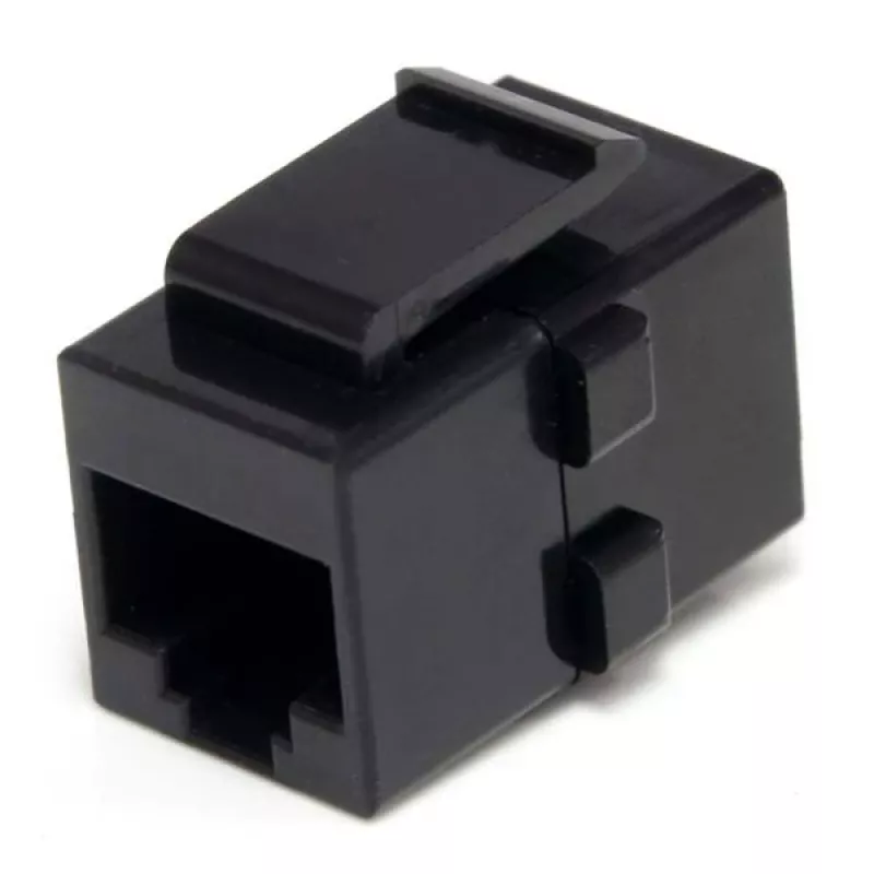 StarTech.com Cat 6 RJ45 Keystone Jack sieciowy Coupler - F/F, Czarny, RJ-45, RJ-45, 90 mm, 125 mm, 2 mm