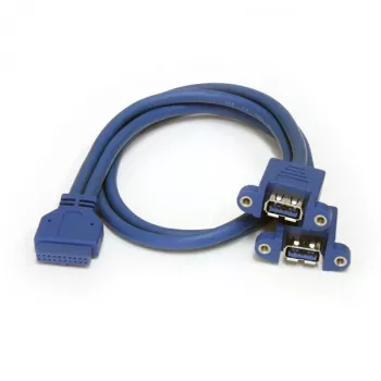 StarTech.com 2-portowy kabel USB 3.0 do montażu panelowego - USB A na złącze płyty głównej F/F