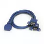 StarTech.com 2-portowy kabel USB 3.0 do montażu panelowego - USB A na złącze płyty głównej F/F