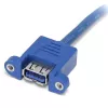 StarTech.com 2-portowy kabel USB 3.0 do montażu panelowego - USB A na złącze płyty głównej F/F