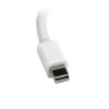 StarTech.com Adapter Mini DisplayPort na VGA – Aktywny konwerter Mini DP na VGA – Wideo 1080p – mDP lub Thunderbolt 1/2 Mac/PC na monitor/projektor/wyświetlacz VGA – Przejściówka mDP 1.2 na VGA – Biały