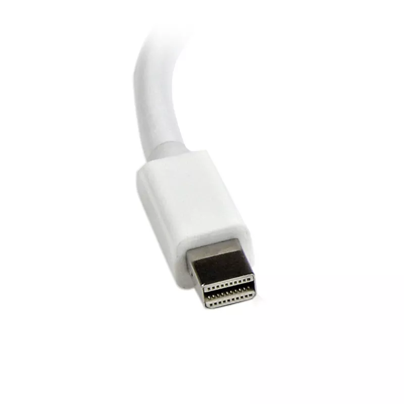 StarTech.com Adapter Mini DisplayPort na VGA – Aktywny konwerter Mini DP na VGA – Wideo 1080p – mDP lub Thunderbolt 1/2 Mac/PC na monitor/projektor/wyświetlacz VGA – Przejściówka mDP 1.2 na VGA – Biały