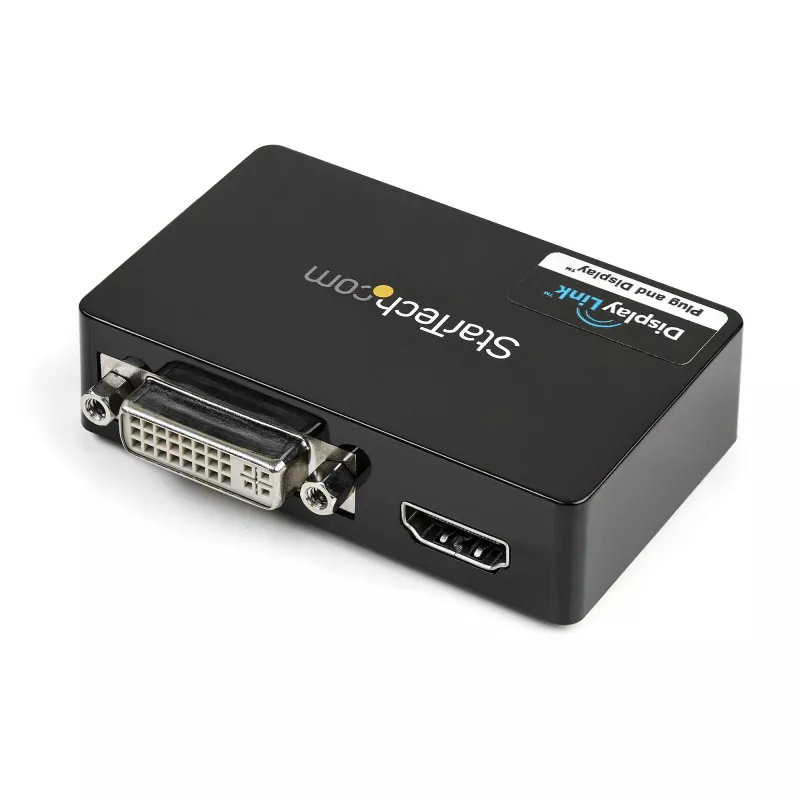 StarTech.com Adapter USB 3.0 na HDMI / DVI - 2048x1152, 3.2 Gen 1 (3.1 Gen 1), USB typu B, wyjście DVI, wyjście HDMI, 2048 x 1152 pikseli