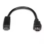 StarTech.com 6in adapter kablowy Micro USB do Mini USB M/F, 0,15 m, Mini-USB B, Micro-USB A, Męski/Żeński, Czarny
