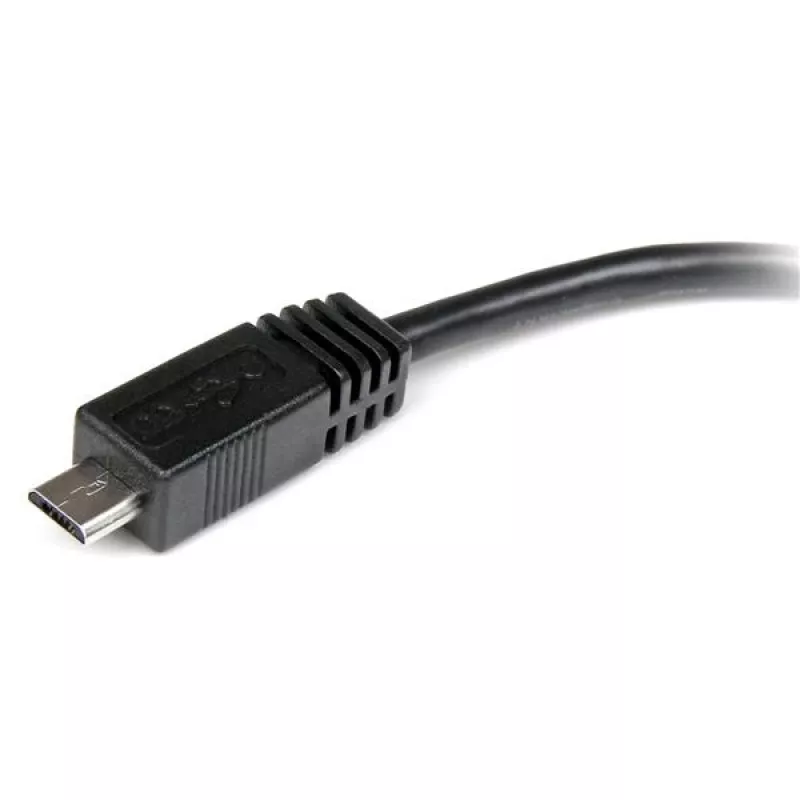 StarTech.com 6in adapter kablowy Micro USB do Mini USB M/F, 0,15 m, Mini-USB B, Micro-USB A, Męski/Żeński, Czarny