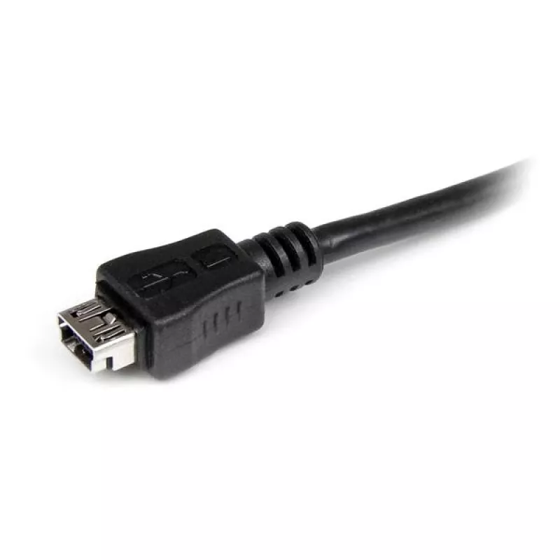 StarTech.com 6in adapter kablowy Micro USB do Mini USB M/F, 0,15 m, Mini-USB B, Micro-USB A, Męski/Żeński, Czarny