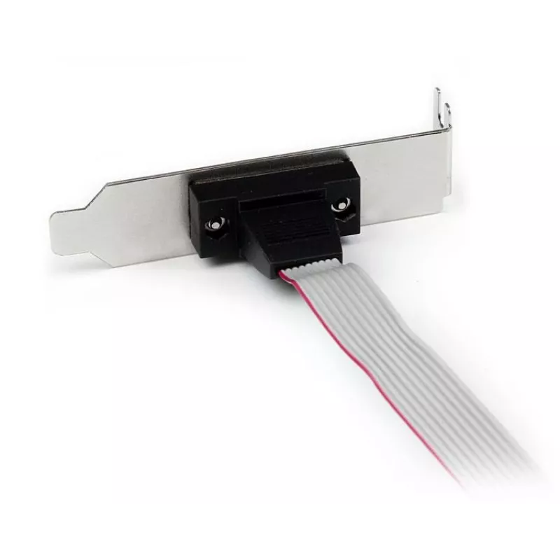 StarTech.com 1-portowy niskoprofilowy wspornik szeregowy DB9 o długości 16 cali (0,4 m) do złącza 10-pinowego na płycie głównej
