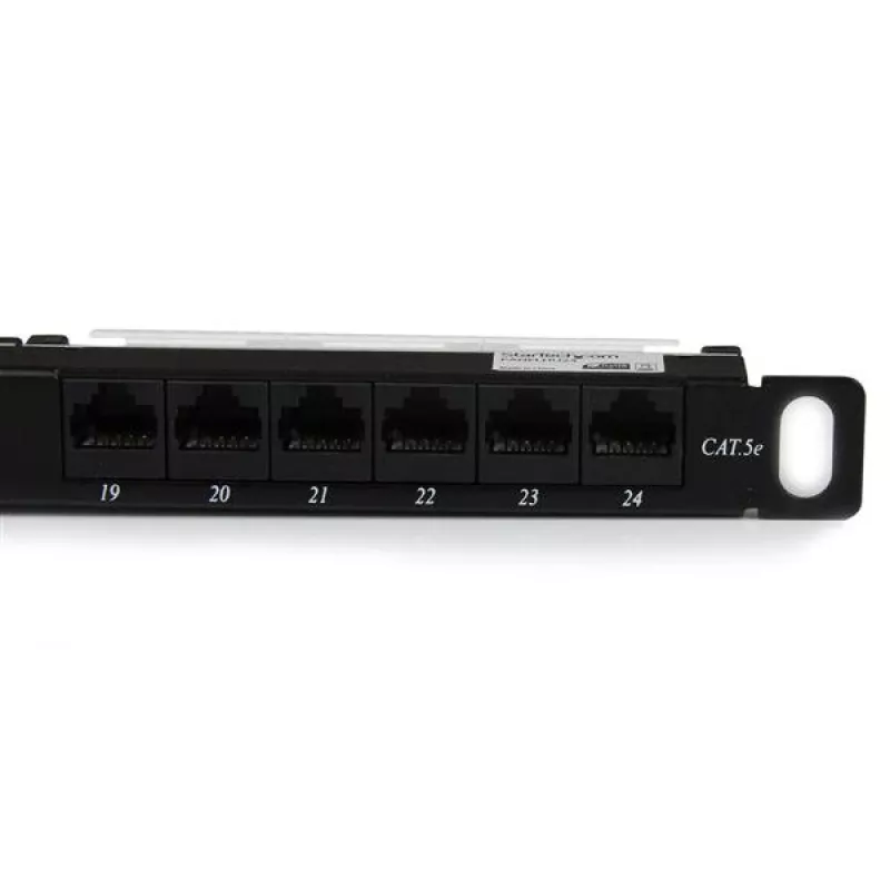StarTech.com 24-portowy panel krosowy Cat5e 0,5U - RJ45 Ethernet Rackmount Cat 5e 110 Patch Panel