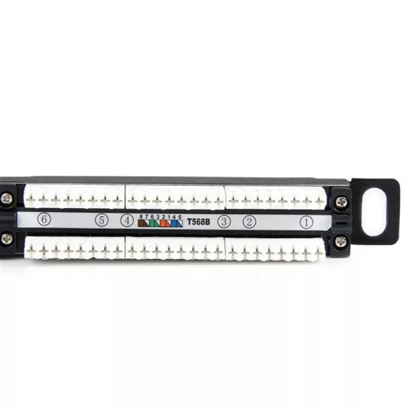 StarTech.com 24-portowy panel krosowy Cat5e 0,5U - RJ45 Ethernet Rackmount Cat 5e 110 Patch Panel