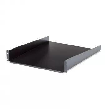 StarTech.com Półka serwerowa 2U do szafy rack – Uniwersalna półka wspornikowa do montażu w szafie 19-calowej na sprzęt sieciowy i szafę rack – Wytrzymała stal – Udźwig 50 funtów/23 kg – Głębokość tacki 22 cale, czarna