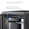 StarTech.com Półka serwerowa 2U do szafy rack – Uniwersalna półka wspornikowa do montażu w szafie 19-calowej na sprzęt sieciowy i szafę rack – Wytrzymała stal – Udźwig 50 funtów/23 kg – Głębokość tacki 22 cale, czarna