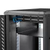StarTech.com Półka serwerowa 2U do szafy rack – Uniwersalna półka wspornikowa do montażu w szafie 19-calowej na sprzęt sieciowy i szafę rack – Wytrzymała stal – Udźwig 50 funtów/23 kg – Głębokość tacki 22 cale, czarna