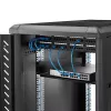StarTech.com Półka serwerowa 2U do szafy rack – Uniwersalna półka wspornikowa do montażu w szafie 19-calowej na sprzęt sieciowy i szafę rack – Wytrzymała stal – Udźwig 50 funtów/23 kg – Głębokość tacki 22 cale, czarna