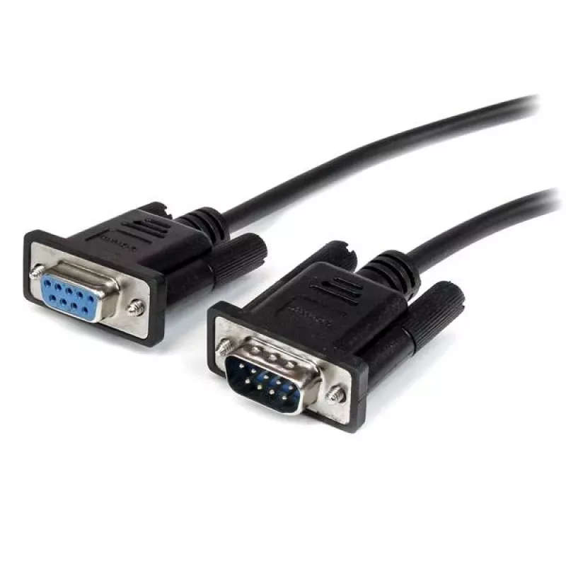 StarTech.com 1m Czarny prosty Through DB9 RS232 Serial kabel - M/F