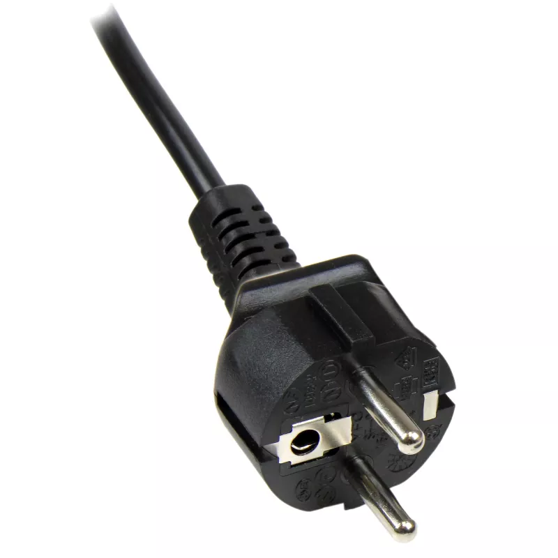StarTech.com 2m (6ft) Kabel zasilający do laptopa, EU Schuko na C5, 2,5A 250V, 18AWG, Zamienny przewód AC do notebooka / laptopa, Przewód do zasilacza, Kabel do ładowarki laptopa, Kabel zasilający Clover Leaf/Mickey mysz