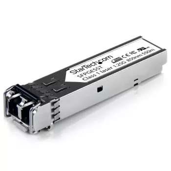 StarTech.com Moduł SFP zgodny z Cisco SFP-GE-S - 1000BASE-SX - 1GbE wielomodowy transceiver światłowodowy MMF - 1GE Gigabit Ethernet SFP - LC 550m - 850nm - DDM Cisco IE3400, IE3300, IE3200