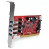 StarTech.com 4-portowa karta PCI USB 3.0 z zasilaniem SATA/SP4