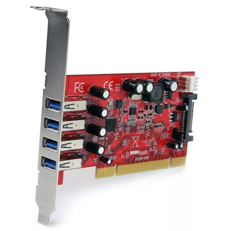 StarTech.com 4-portowa karta PCI USB 3.0 z zasilaniem SATA/SP4