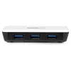 StarTech.com USB 3.0 do Gigabit Ethernet NIC Adapter sieciowy z 3-portowym hubem - biały