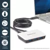 StarTech.com USB 3.0 do Gigabit Ethernet NIC Adapter sieciowy z 3-portowym hubem - biały