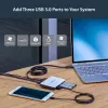 StarTech.com USB 3.0 do Gigabit Ethernet NIC Adapter sieciowy z 3-portowym hubem - biały