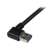 StarTech.com 1m Czarny kabel SuperSpeed USB 3.0 – Kątowy wtyk A do B – M/M