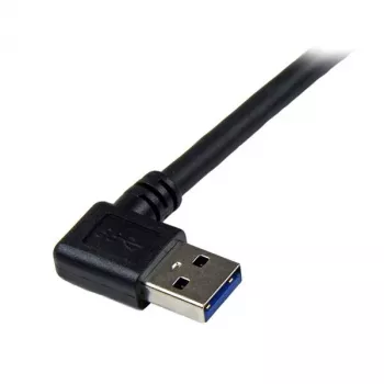 StarTech.com 1m Czarny kabel SuperSpeed USB 3.0 – Kątowy wtyk A do B – M/M