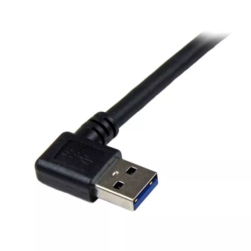 StarTech.com 1m Czarny kabel SuperSpeed USB 3.0 – Kątowy wtyk A do B – M/M