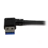 StarTech.com 1m Czarny kabel SuperSpeed USB 3.0 – Kątowy wtyk A do B – M/M
