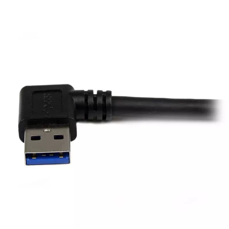 StarTech.com 1m Czarny kabel SuperSpeed USB 3.0 – Kątowy wtyk A do B – M/M