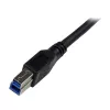 StarTech.com 1m Czarny kabel SuperSpeed USB 3.0 – Kątowy wtyk A do B – M/M
