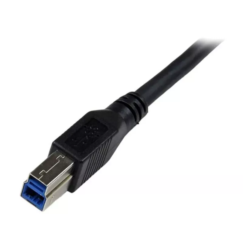 StarTech.com 1m Czarny kabel SuperSpeed USB 3.0 – Kątowy wtyk A do B – M/M