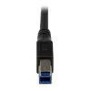 StarTech.com 1m Czarny kabel SuperSpeed USB 3.0 – Kątowy wtyk A do B – M/M