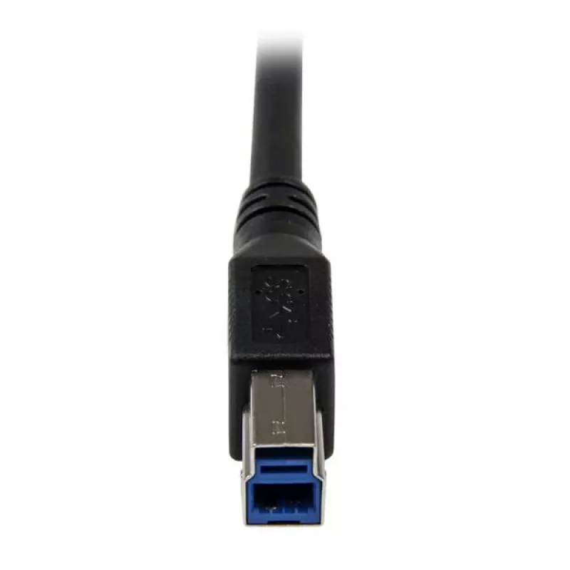 StarTech.com 1m Czarny kabel SuperSpeed USB 3.0 – Kątowy wtyk A do B – M/M