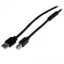 StarTech.com 65ft (20m) Aktywny kabel USB 2.0 A do B, Długi kabel USB, Kabel USB do drukarki, 1x USB A (M), 1x USB B (M), Czarny