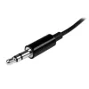 StarTech.com Czarny wąski rozgałęziacz słuchawkowy z wtykiem mini jack - 3,5 mm wtyk męski na 2x 3,5 mm gniazdo żeńskie