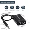StarTech.com Czarny wąski rozgałęziacz słuchawkowy z wtykiem mini jack - 3,5 mm wtyk męski na 2x 3,5 mm gniazdo żeńskie