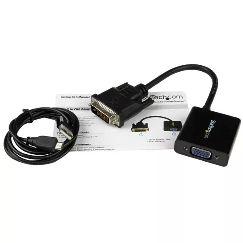 StarTech.com DVI-D do VGA aktywny adapter konwertujący - 1080p