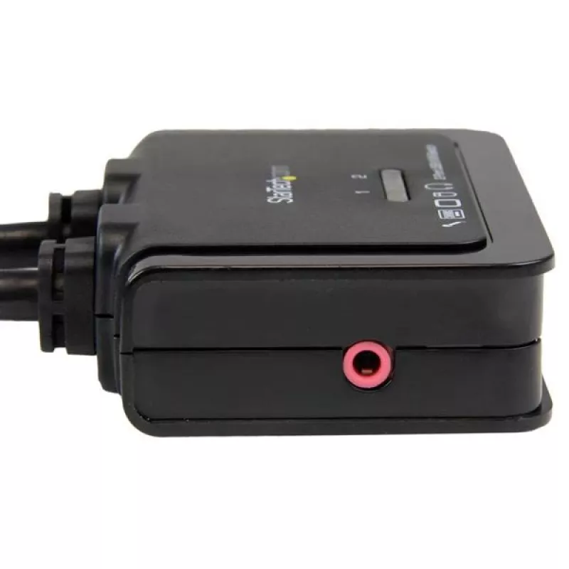 StarTech.com 2-portowy KVM USB HDMI z audio i zdalnym przełącznikiem – zasilany przez USB