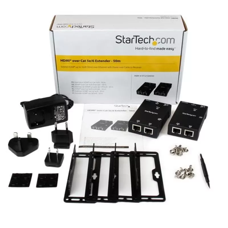 StarTech.com Przedłużacz HDMI przez CAT5e/CAT6 z zasilaniem po kablu - 165 stóp (50 m)