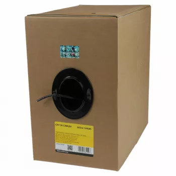 StarTech.com Bulk Cat 5e Ethernet kabel - 1000 ft. (304,8m) - Solid - CMR-Rated - Czarny - TAA Compliant