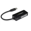 StarTech.com Adapter USB 3.0 do Gigabit Ethernet NIC z portem USB - Czarny