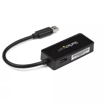 StarTech.com Adapter USB 3.0 do Gigabit Ethernet NIC z portem USB - Czarny