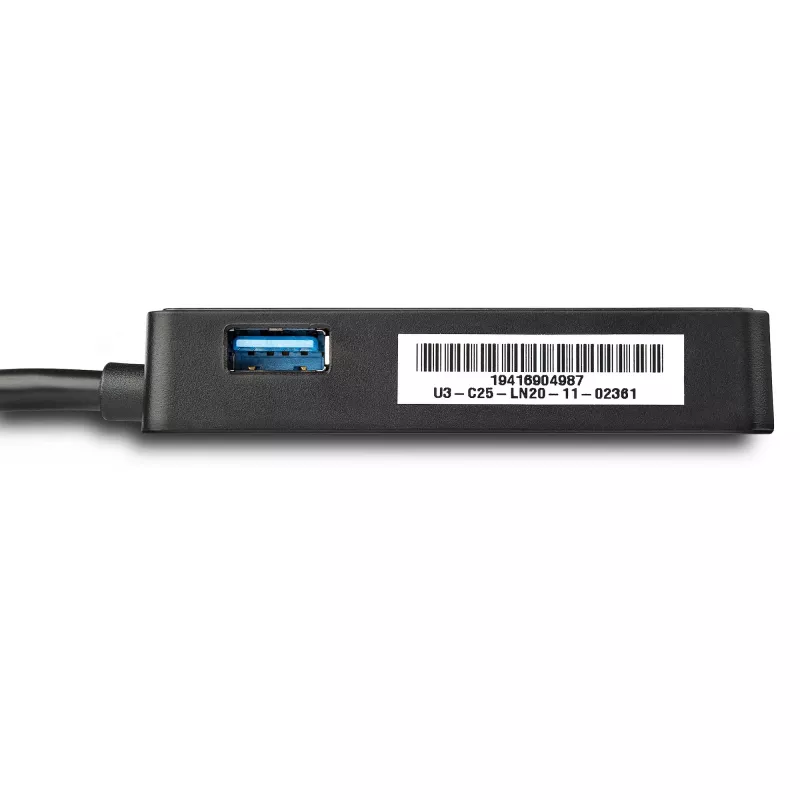 StarTech.com Adapter USB 3.0 do Gigabit Ethernet NIC z portem USB - Czarny