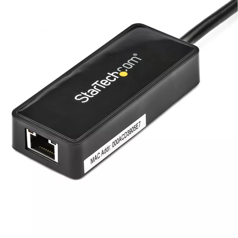 StarTech.com Adapter USB 3.0 do Gigabit Ethernet NIC z portem USB - Czarny