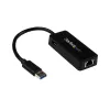StarTech.com Adapter USB 3.0 do Gigabit Ethernet NIC z portem USB - Czarny